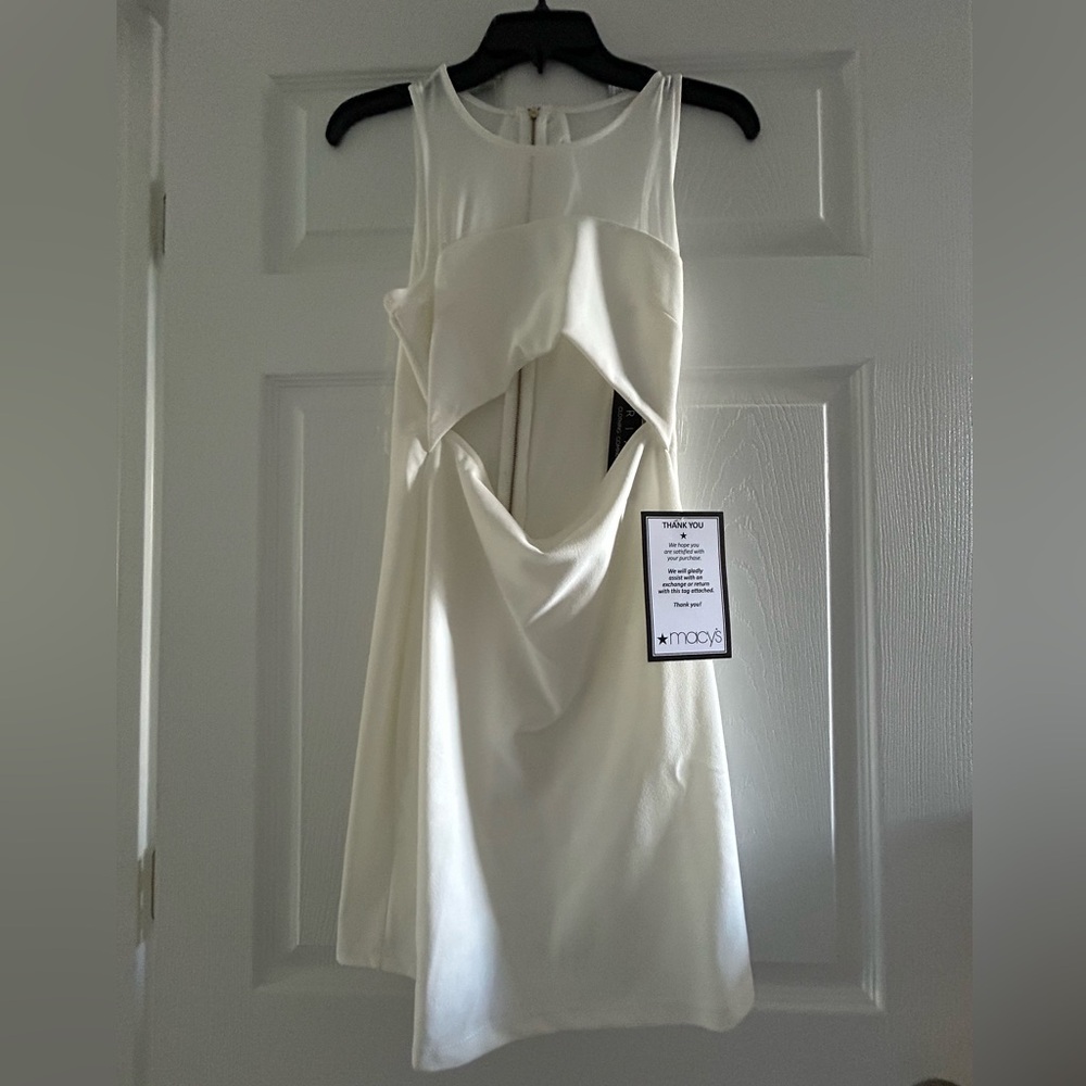 NWT Size 3 Trixxi White Bodycon Dress with Cutouts